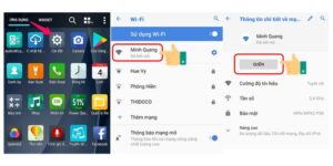 cách xóa wifi trên điện thoại