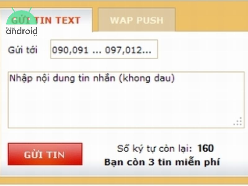 gửi tin nhắn miễn phí từ Gmail 