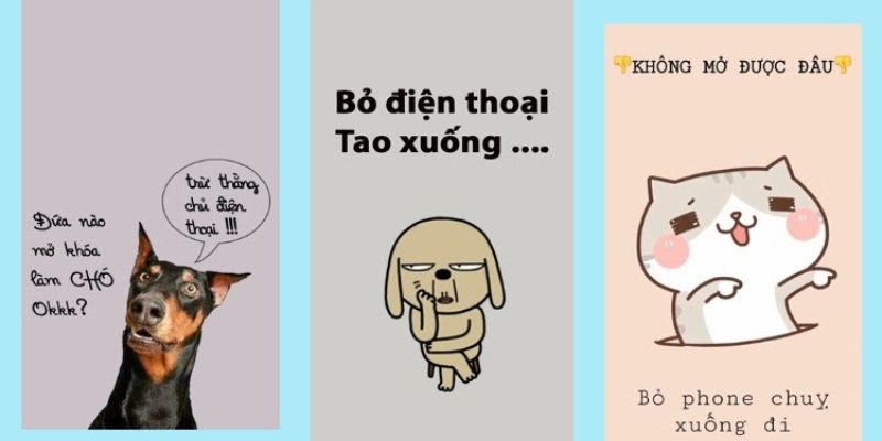 hình nền bỏ điện thoại chị xuống