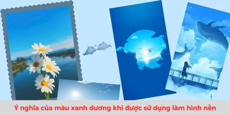 hình nền điện thoại màu xanh dương